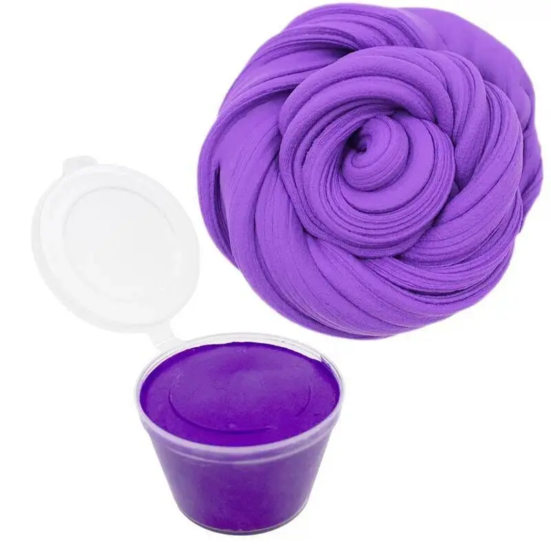 Plum 30 г Полимерная глина Пластилин амулеты для Slimes DIY пушистый мягкий хлопок Lizuns грязь с коробкой клей мягкий слизи детские игрушки набор - Цвет: Plum