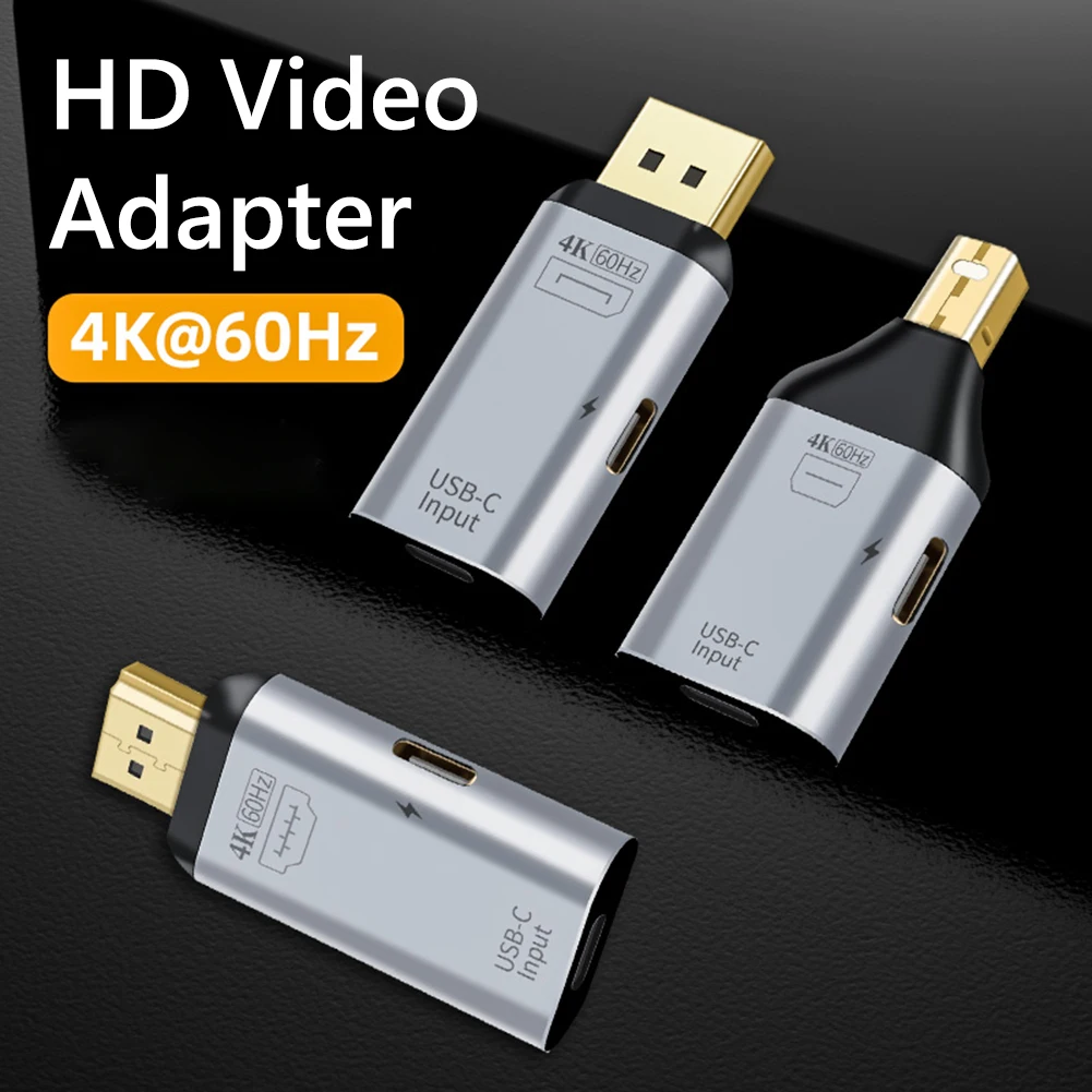 Переходник с порта Mini DP Мама папа Type C на HDMI видеоконвертер 4K @ 60 Гц для ноутбуков