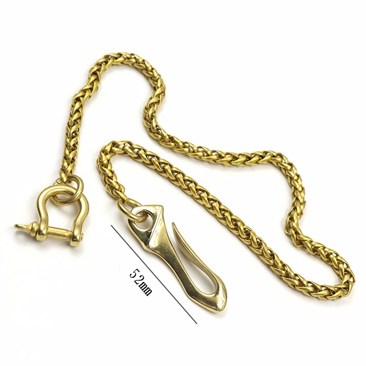 6 мм * 45 см однотонные брюки с латунной фурнитурой джинсы кошелек цепочка брелок