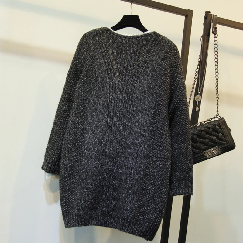 Women Winter Sweater 2019 Knitted Long Cardigan With Sleeve Female Open Front Autumn Jumper Jacket |