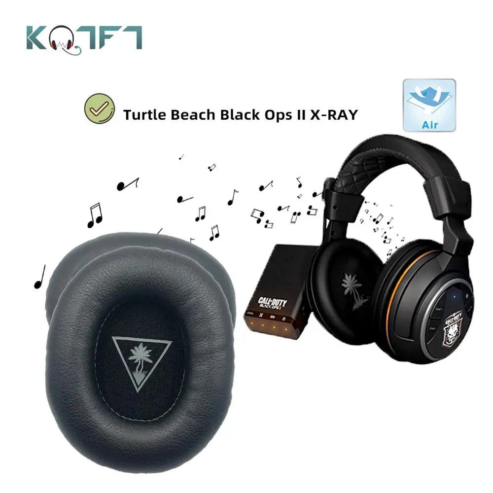 

KQTFT 1 Pair of Replacement Ear Pads for Turtle Beach Black Ops II X-RAY XRAY Headset EarPads Earmuff Cover Cushion Cups