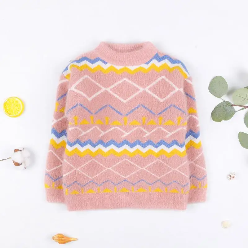 Детский свитер модный детский пуловер с длинными рукавами свитера для маленьких