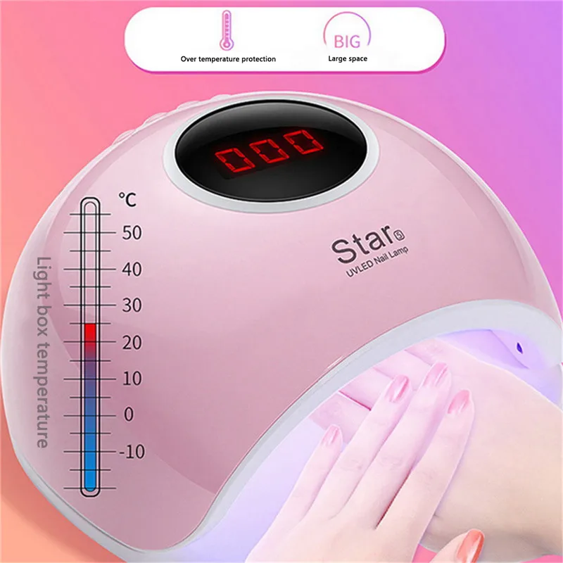 Звезда 5 72 Вт светодиодный/УФ-лампа Сушилка для ногтей инструмент дизайна быстрая