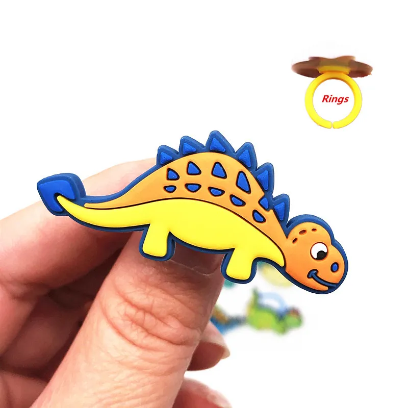 1 шт. милое животное палец кольцо динозавр значок ПВХ аксессуары для пальцев