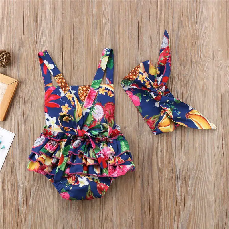 Комбинезоны для новорожденных девочек Летние модные хлопковые комбинезоны