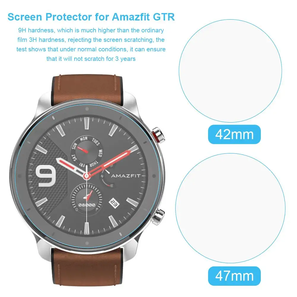 Новая закаленная пленка для часов Huami Amazfit GTR прозрачная защитная экрана 42/47