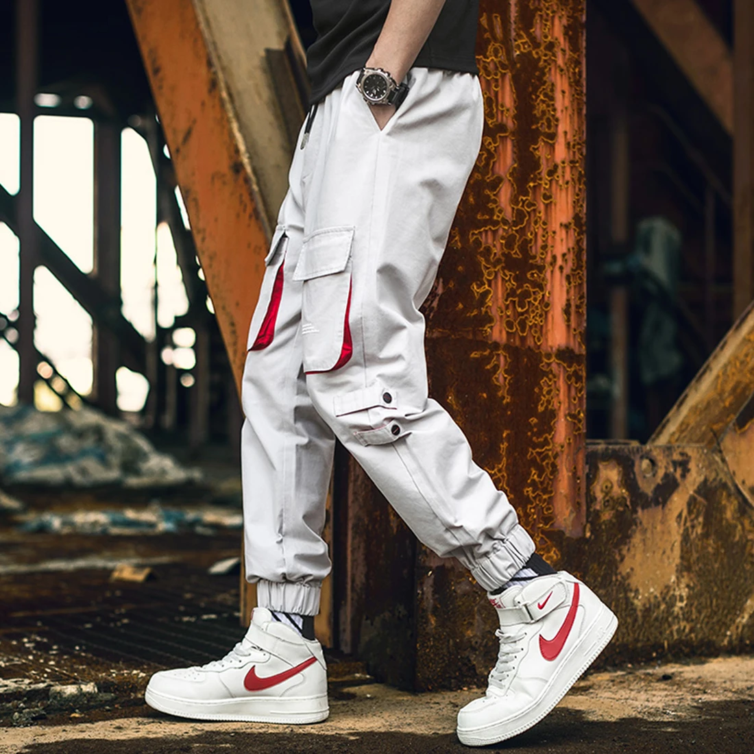 Брюки шаровары Aelfric Eden с эластичной талией и несколькими карманами мужские в