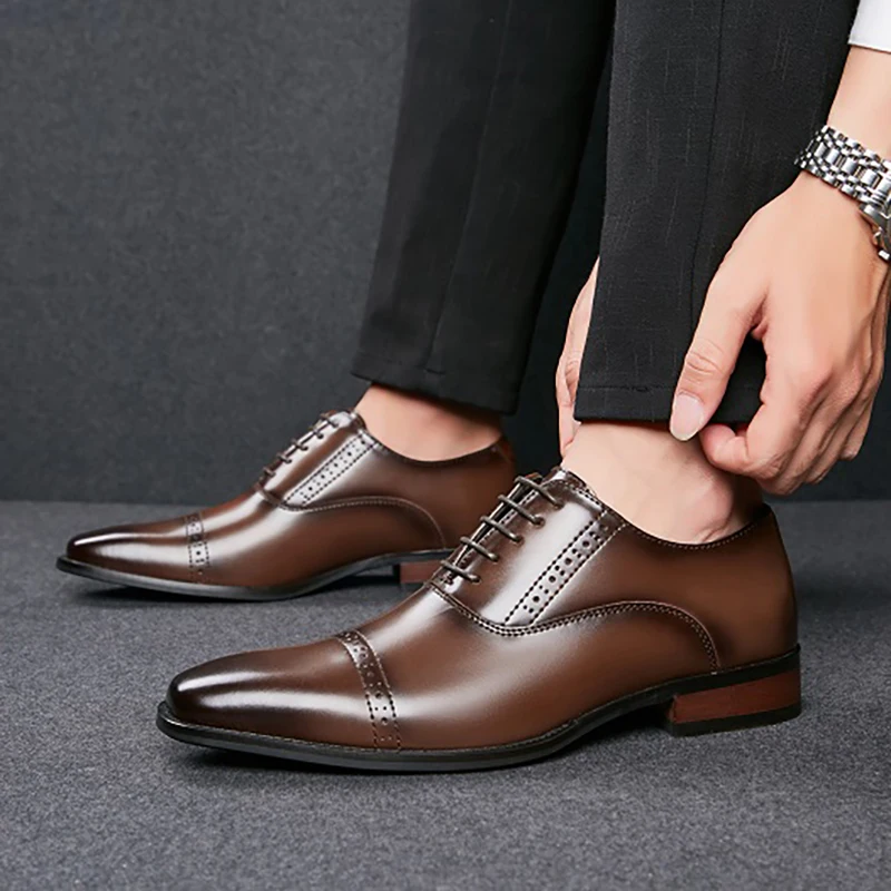 Мужские туфли для костюма Свадебные вечерние мужские модельные Итальянская