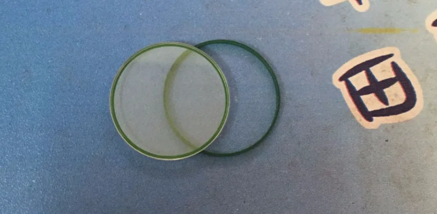 Бесплатная доставка 1 шт. зеленое кольцо I 32 7 мм плоский сапфир для ремонта часов