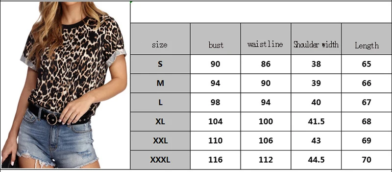 

Europe And America Nice Women New Casual Cute Leopard Print Khaki T Shirts Casual Neck Short Sleeve Soft Tee Shirt Woman Clothes