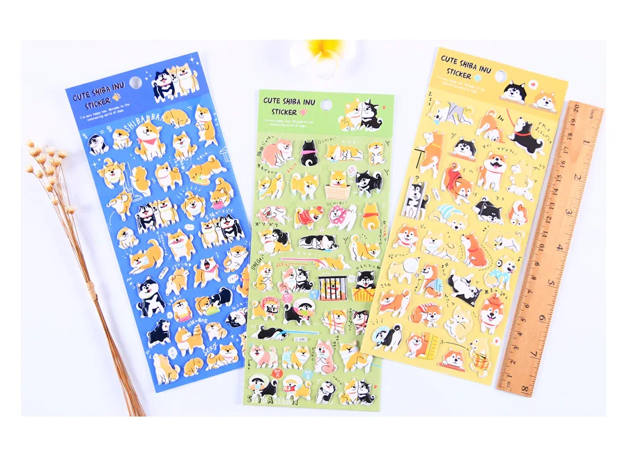 Cute Shiba 3D Foam Paste Decorative Stickers Adhesive Stickers DIY Decoration Diary Stickers