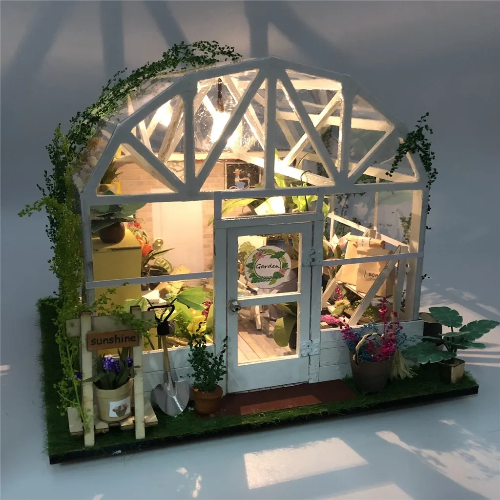 3D Деревянный кукольный дом мебель DIY миниатюрный кукольный домик мебель комплект украшения Ремесло Подарок Солнечный дом подарок игрушки для детей