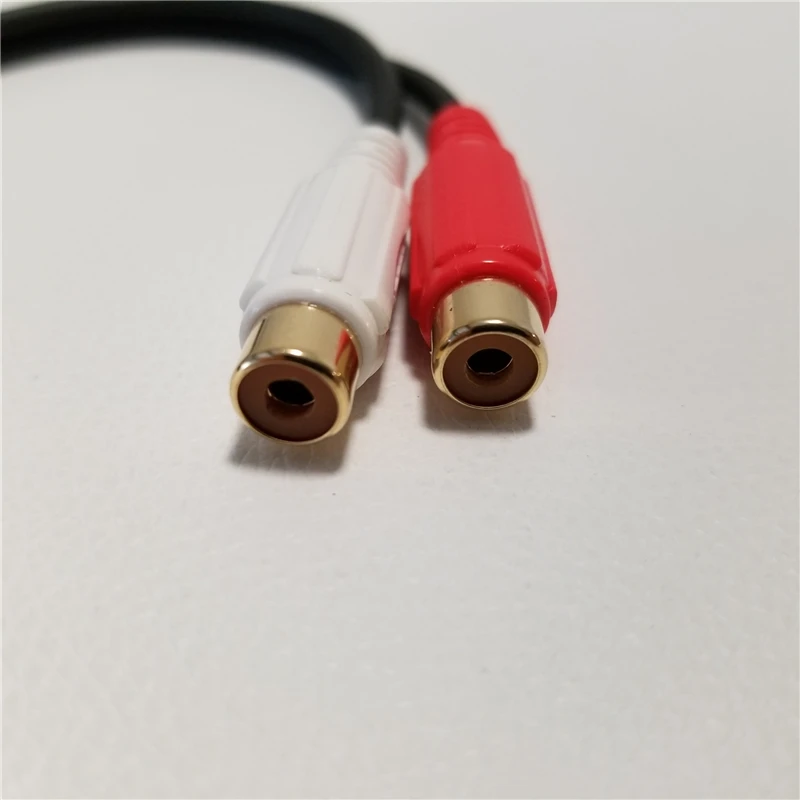 

10pcs/lot 3.5mm Audio Jack Female to 2 RCA Female F/F Aux Adapter Converter Short Splitter Cable