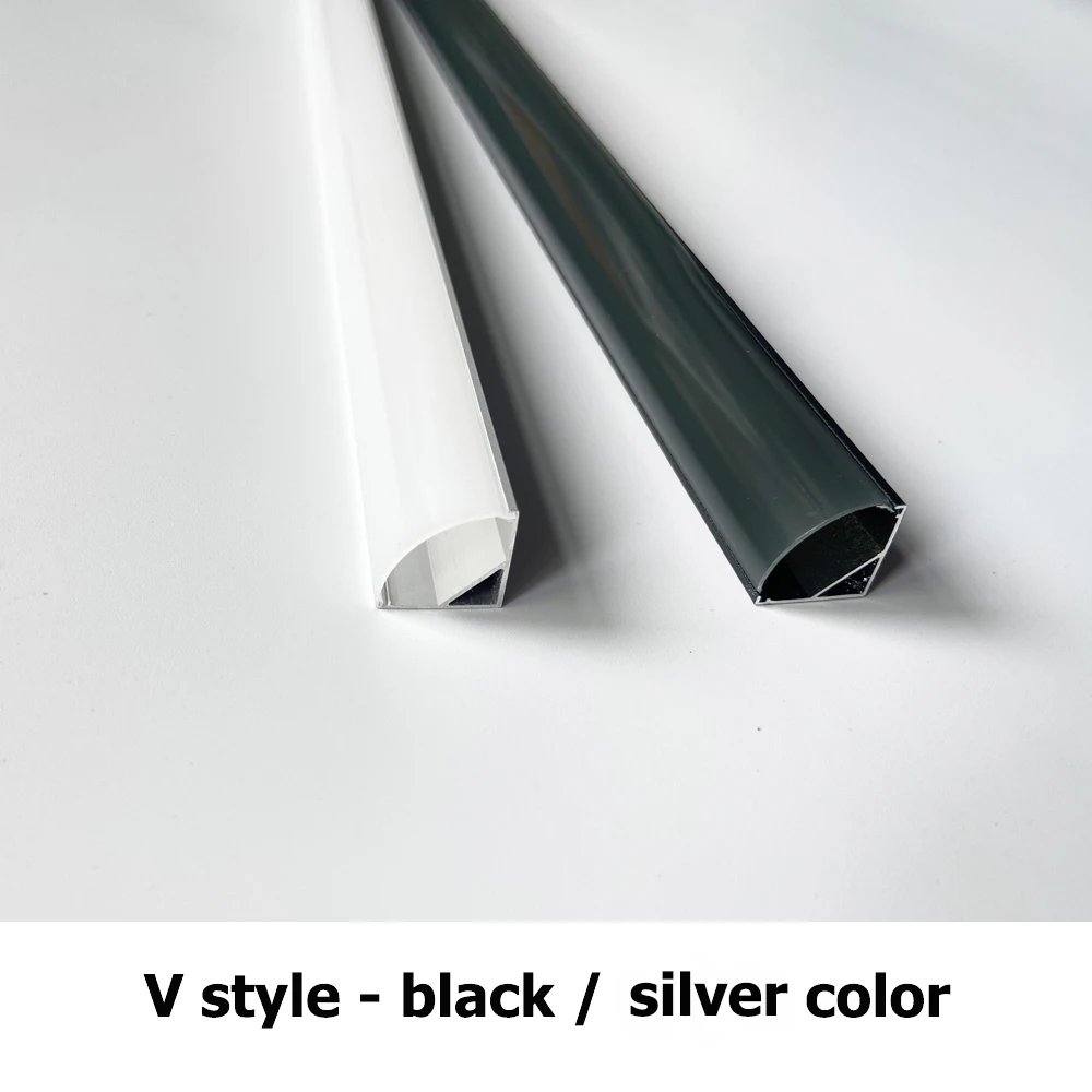 Серебристо-черный 2-35 шт./лот светодиодный алюминиевый профиль 0 5 флюоресцентная