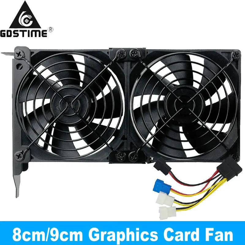 8cm 9cm universal desktop computer vga cooler partner ultra quiet 80mm 90mm 92mm chassis pci graphics card cooling fan companion free global shipping
