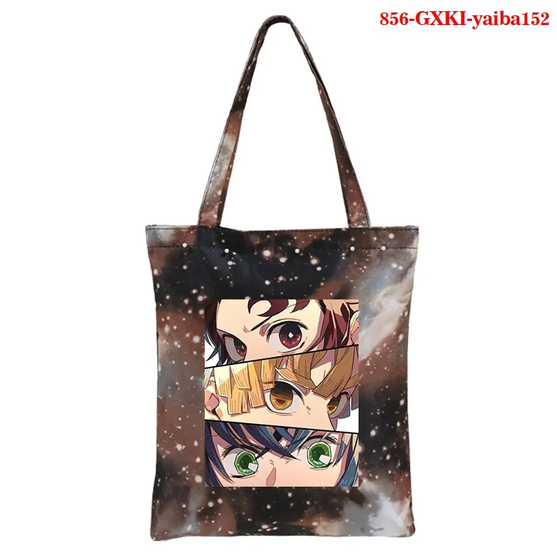 

Anime Shopping Bag Kyojuro Rengoku Demon Slayer Kimetsu No Yaiba Tanjiro Tote Bag Foldable Shopper Bag Student Shoulder Bags