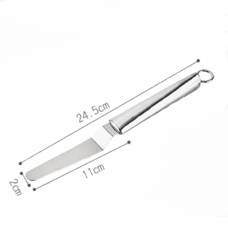 4 inch curved IVYSHION 6/8/10 дюймов Нержавеющая сталь для крема шпатель для торт форма для выпечки тортов DIY украшения инструменты Кухня инструменты масляный торт для крема шпатель - Цвет: 4 inch curved