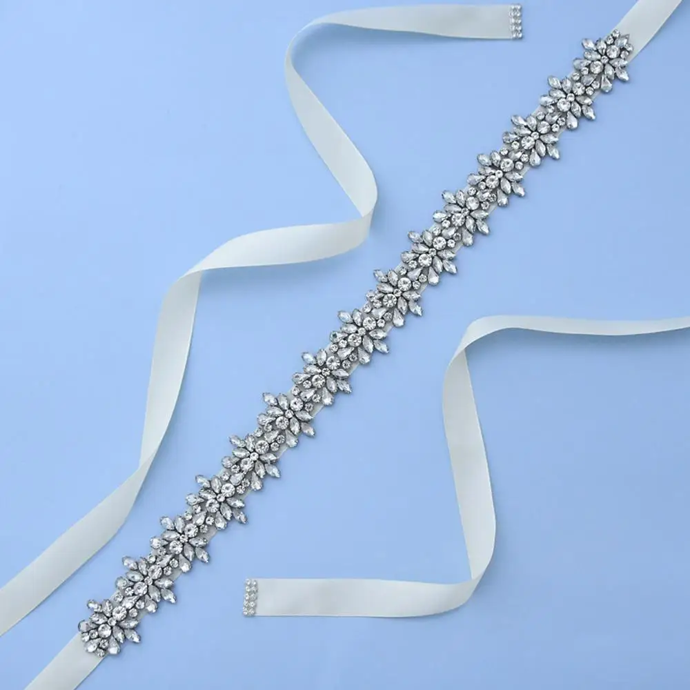 

100% Handmade Sparkly Crystal Rhinestone Belts Bridesmaid Evening Party Gown Wedding Dresses Accessories Bridal Sashes Belts