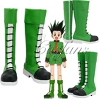 Ботинки для косплея Hunter X Hunter Gon Freecss, зеленые ботинки для Хэллоуина, карнавала, костюма, аксессуары для Хэллоуина и карнавала