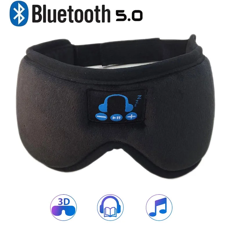 3D наушники JINSERTA Bluetooth 5 0 маска для глаз мягкая стерео Музыкальная гарнитура с