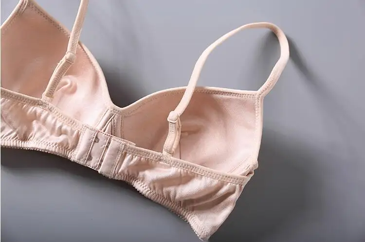 Женский бюстгальтер без косточек с подкладкой из 100% шелка тутового шелкопряда