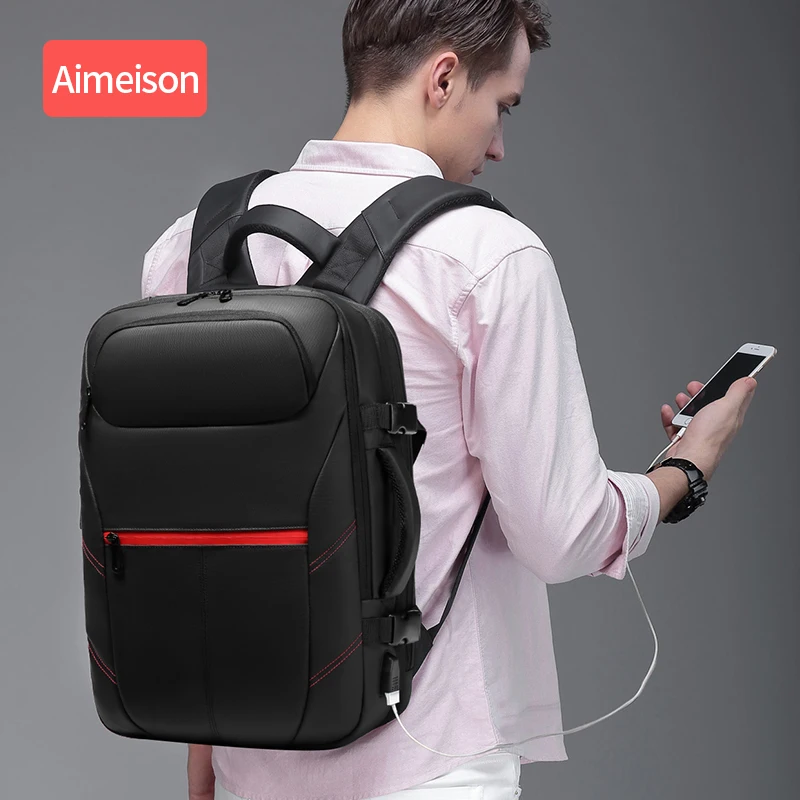 Aimeison рюкзак для ноутбука мужчин водоотталкивающий функциональный с usb зарядным