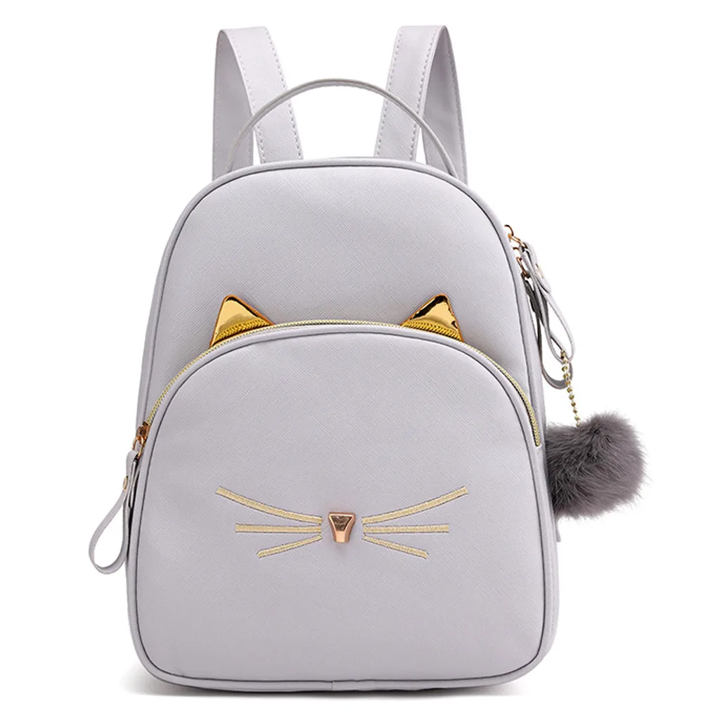 Мини-сумки для девочек Harajuku женский рюкзак из искусственной кожи Модные Kawaii рюкзаки для девочек с кошкой маленькие милые популярные цветные женские рюкзаки