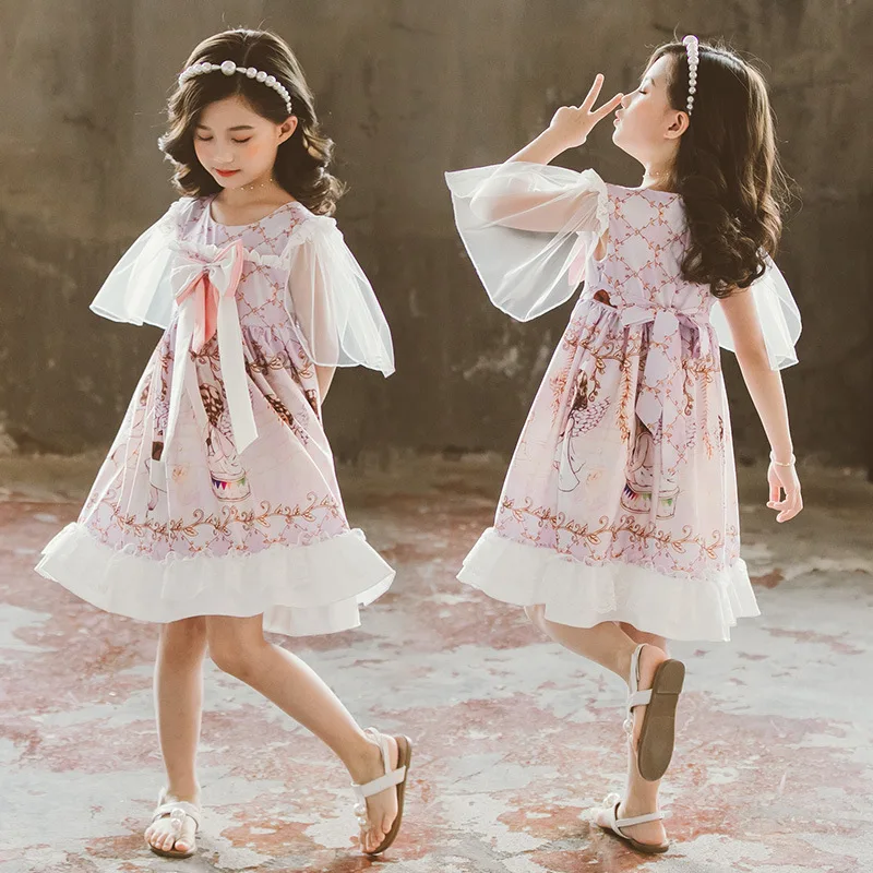 

2022 Girls' Summer One Piece Dropshipping Princess Dress Dress Korean Style Little Girl Dress