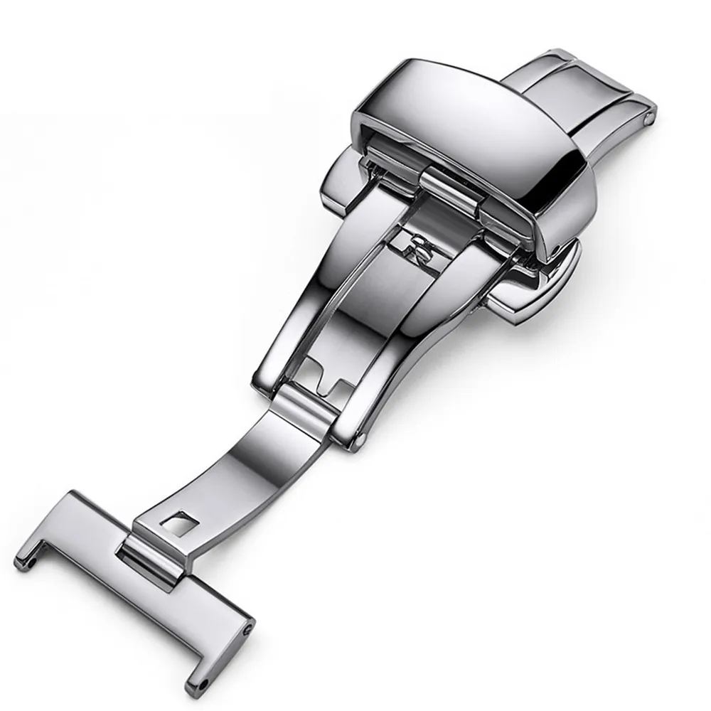 Stainless Steel Buckle for Watch Band 12mm 14mm 16mm 18mm 20mm 22mm Butterfly Deployment Clasp Automatic Double Push Button |