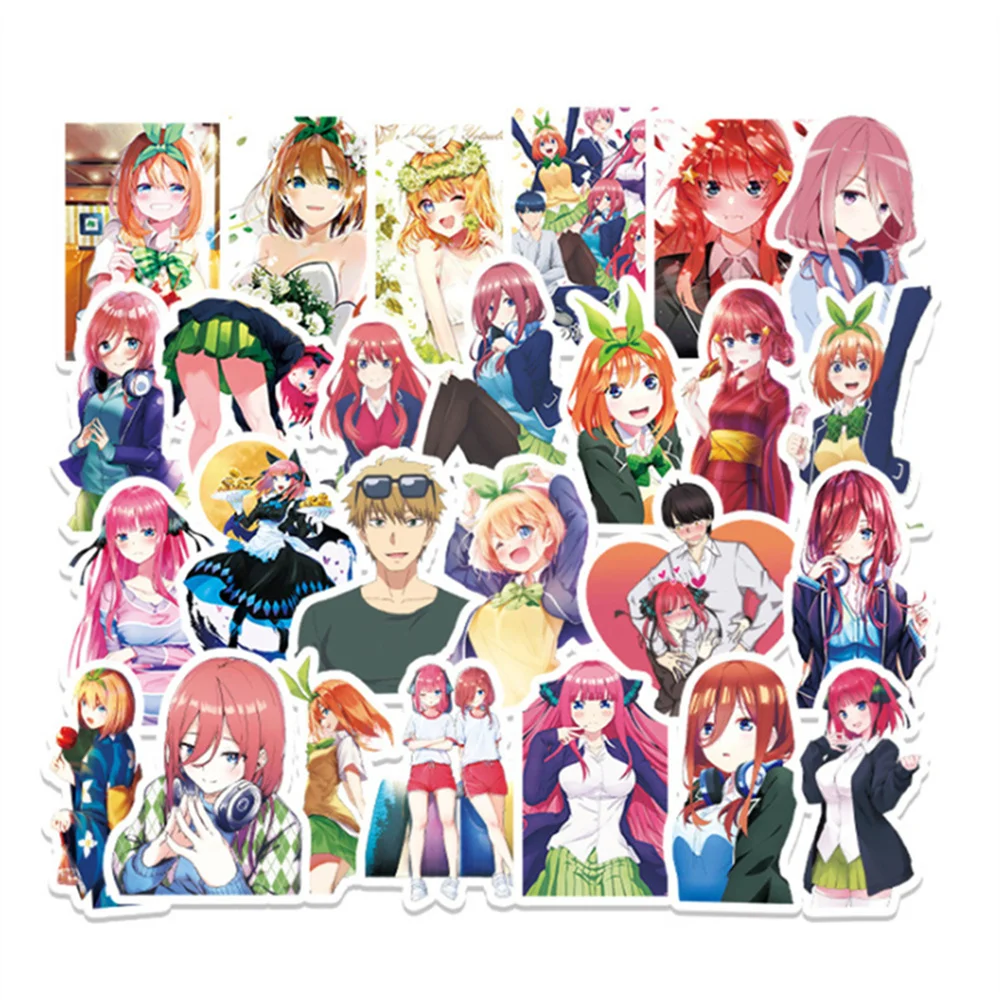 

10/30/50PCS Five In One Flower Wedding Graffiti Stickers Laptop Suitcase Guitar Water Glass Helmet Decoration Toys Wholesale