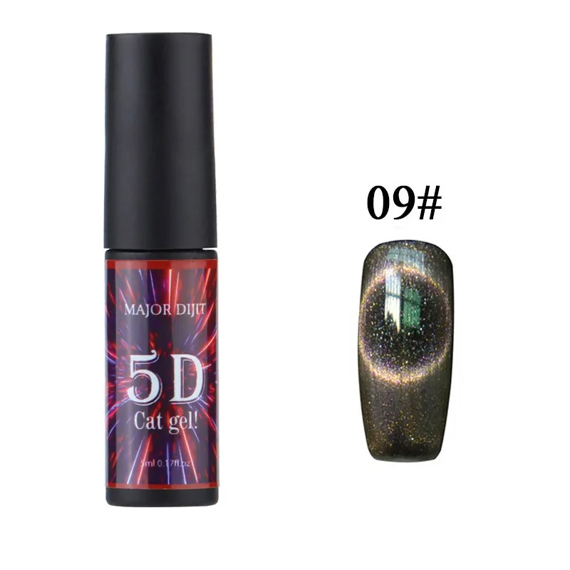 5D Cat Eye Nail Gel 5ml Magnetic 12Color Soak Off UV Gel Lacquers Starry Sky Jade Effect Varnish Nail Art Decor