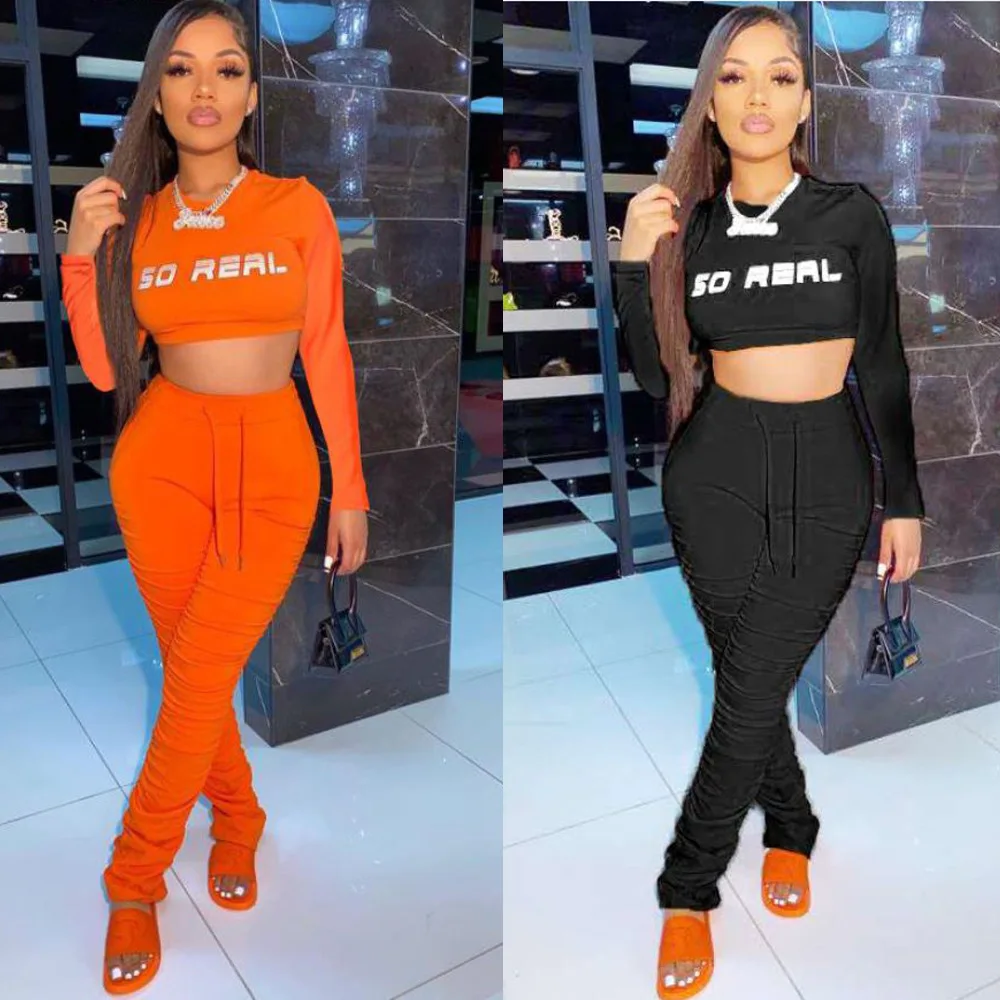 Женский спортивный костюм комплект из двух предметов: штаны и леггинсы