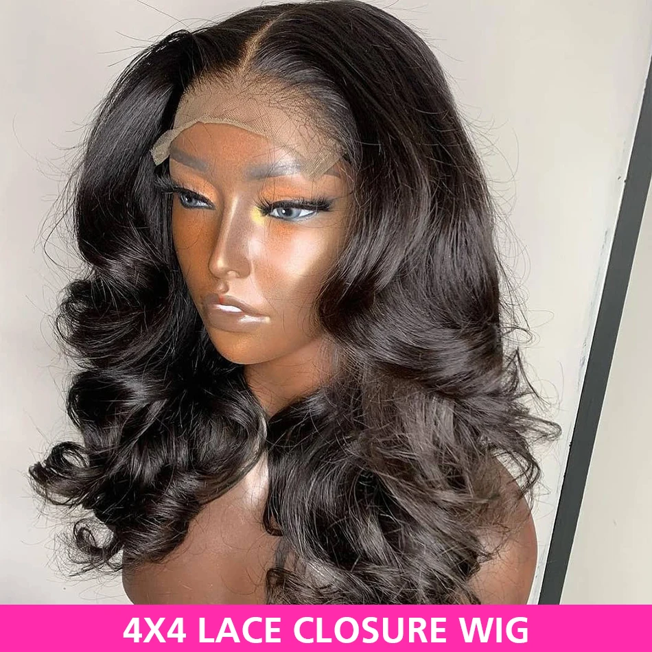 Luvin Body Wave Short Bob Wig 13x4 Lace Closure Human Hair Front Wigs Water Wavy Plucked Brazilian Frontal For Black Women | Шиньоны и