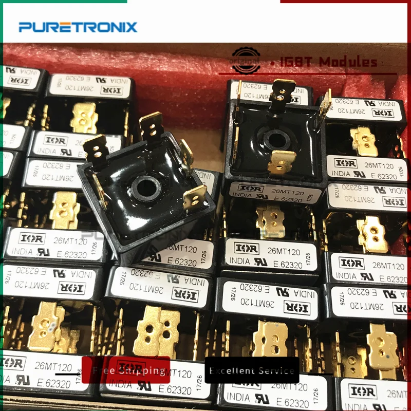 Новый оригинальный мостовой выпрямительный диод, 3 фазы, 35 А, модуль 1200 в, 10 шт./лот 26MT120 26MT140 26MT160 26MT10 26MT20 26MT60 26MT100