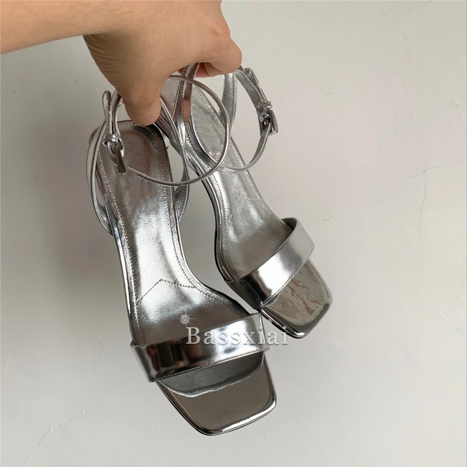 

Sexy Kitten Heel Ankle Strap Sandals For Girls Women Concise Summer Open Toe Genuine Leather Sandalias De Mujer