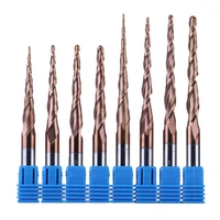 1pc 4mm 6mm taper ball nose end mill cnc carving bit engraving router bits tungsten solid carbide coated cone woodworking tools
