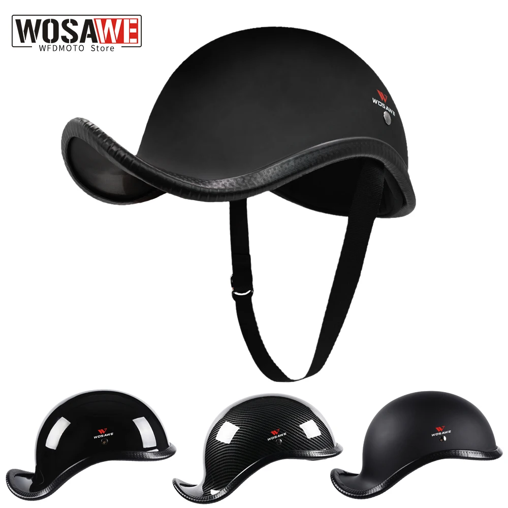 WOSAWE мотоциклетный шлем с половинчатым лицом винтажный узор Ретро велосипедный