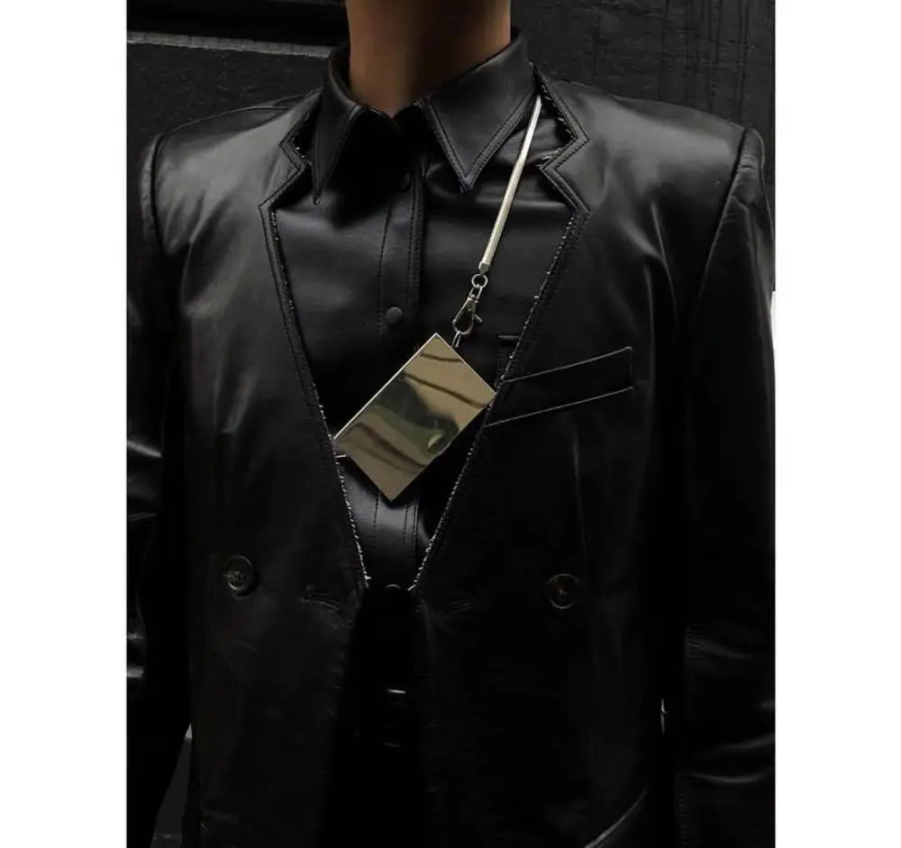 Минималистский стиль Петер металлический цепочка из змеиных костей мини-сумка