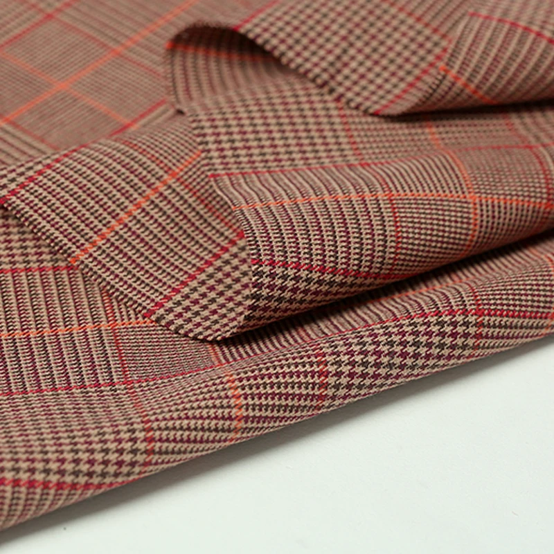 Осенняя Новинка Glen клетчатая льняная и хлопковая ткань для костюма ветровка 145 см