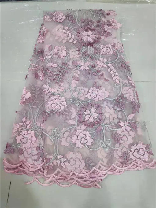 Hot Sale white Luxury African Lace Fabric 2019 High Quality Tulle French 3D Fabrics for Wedding Dress FHD725 | Дом и сад