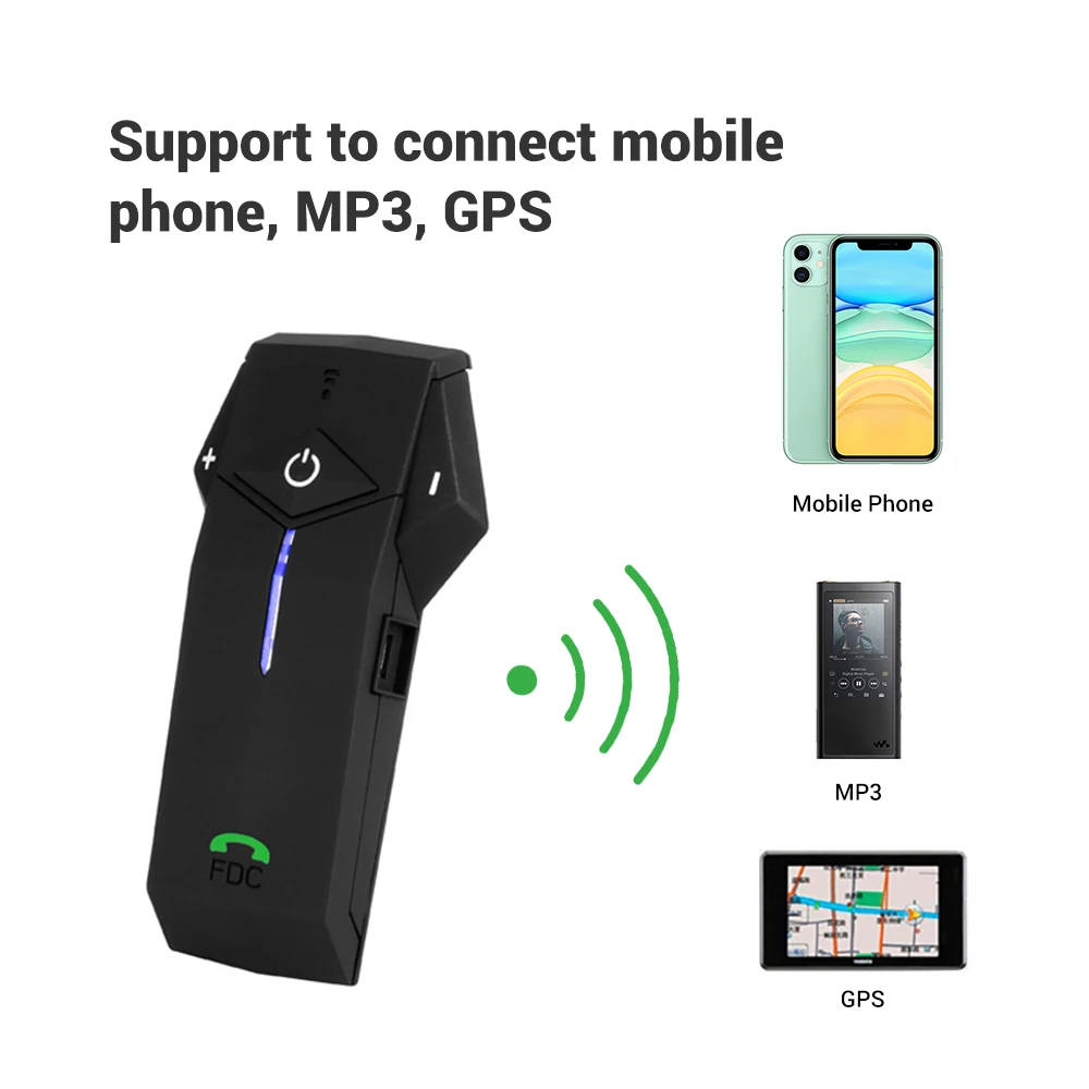 AOSHIKE1pcs 1000M 3-way Bluetooth Motorcycle Helmet BT Intercom Interphone Headset Intercomunicador With NFC FM Function Wireles |