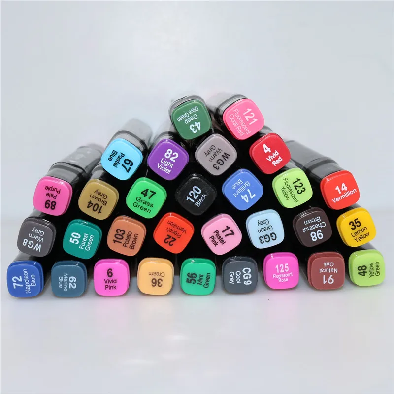 1 pack/set Цвет арт Марка ювелирных изделий комплект с двойной головкой 30/40/60/80 художественный эскиз жирной на спиртовой основе Mark анимационный комикс-студентки