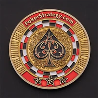 chip medallion poker spades russian gift business bring good luck personality collection adjustment gold coin