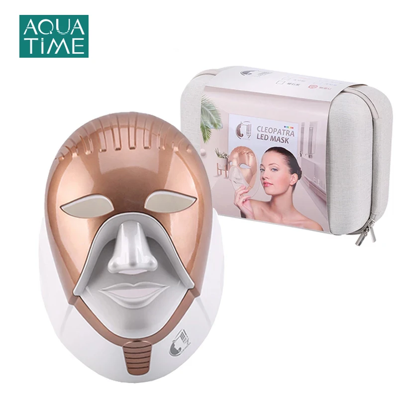 LED Mask Facial Acne Skin Rejuvenation Treatment Tool 7 Color Photon Therapy With Neck Face Mask Machine Home Use Beauty Devices