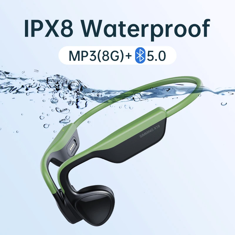 Наушники YC с костной проводимостью 8 Гб памяти IPX8 водонепроницаемый mp3-плеер