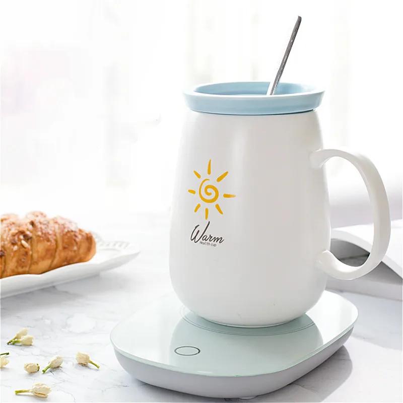 220 В керамический многоразовый Coaster коврик кружки согревающий молочный кофе