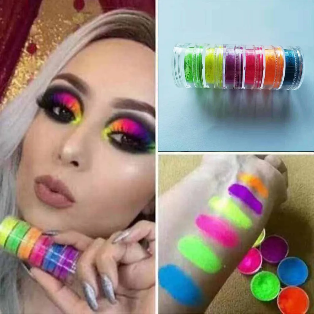 New 2019 Fashion Neon Pigment Nail Powder Dust Glitter Gradient Iridescent Acrylic Maquiagem Drop Shipping | Красота и здоровье