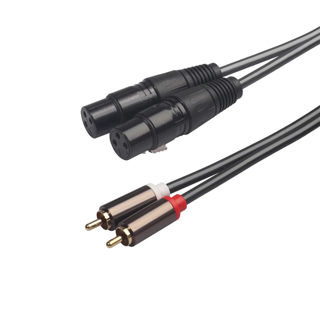 Двойной RCA коаксиальный аудио кабель до 2 XLR штекер адаптер Профессиональный
