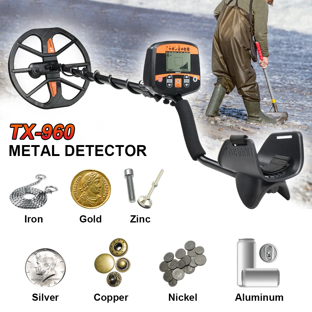 

Metal-Detector TX-960 Pinpointer Search Professional Underground Waterproof with Treasure Hunter-Tracker Seeker