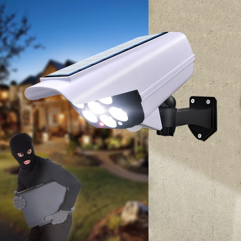 Outdoor LED Solar Wall Light PIR Sensor simulation camera Floodlight waterproof Street light for Garden Décor Security lights